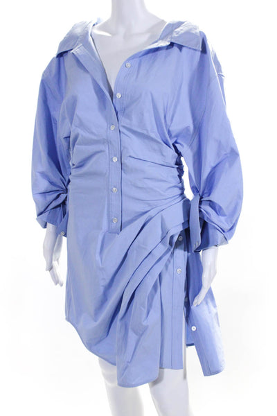 Alexander Wang Blue Cinched Shirtdress Size 8 from eBay Endless Runway