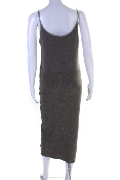 Standard James Perse Womens Brown Scoop Neck Sleeveless Bodycon Dress Size 4