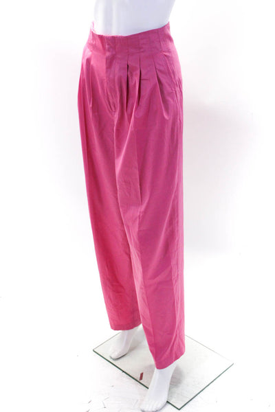 ROTATE Womens Pink Pleated High Rise Tapered Leg Janis Pants Size 2