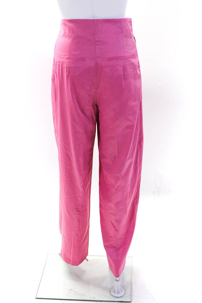 ROTATE Womens Pink Pleated High Rise Tapered Leg Janis Pants Size 2