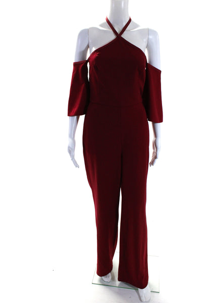 Sachin & Babi Womens Red Halter Jumpsuit Red Size 2 10861581