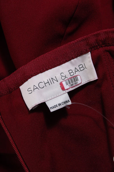 Sachin & Babi Womens Red Halter Jumpsuit Red Size 2 10861581