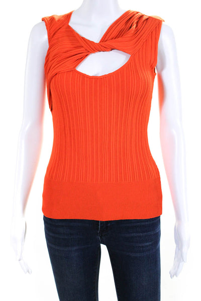 Aknvas Twisted Knit Orange Tank Top Size Medium  from eBay Endless Runway