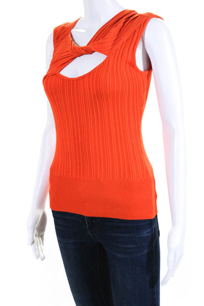 Aknvas Twisted Knit Orange Tank Top Size Medium  from eBay Endless Runway