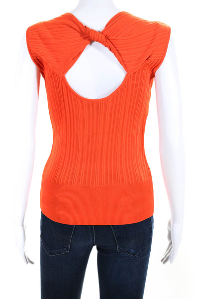 Aknvas Twisted Knit Orange Tank Top Size Medium  from eBay Endless Runway