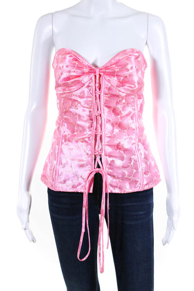 Kim Shui Pink Tie-Up Bustier Top Size XL from eBay Endless Runway