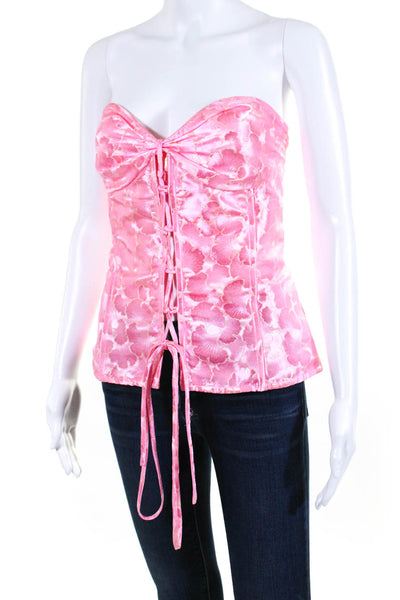 Kim Shui Pink Tie-Up Bustier Top Size XL from eBay Endless Runway