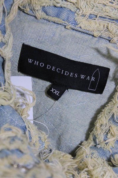 Who Decides War Yellow Thread Denim Jacket Size XL from eBay Endless Runway