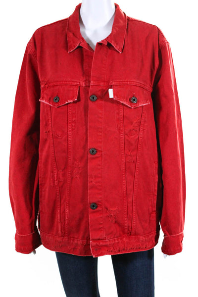 Off-White Red Denim Jacket Size Large from eBay Endless Runway