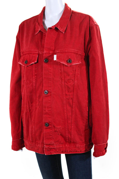 Off-White Red Denim Jacket Size Large from eBay Endless Runway