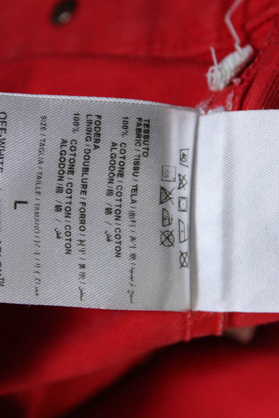 Off-White Red Denim Jacket Size Large from eBay Endless Runway