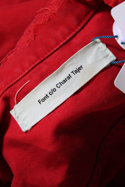 Off-White Red Denim Jacket Size Large from eBay Endless Runway