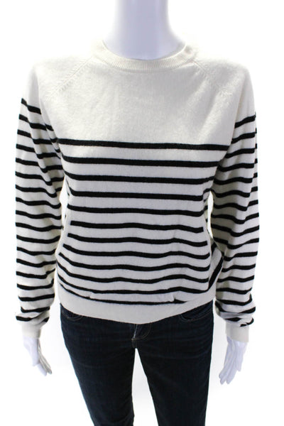 Madeleine Thompson Women's Long Sleeves Pullover Stripe Sweater Size S