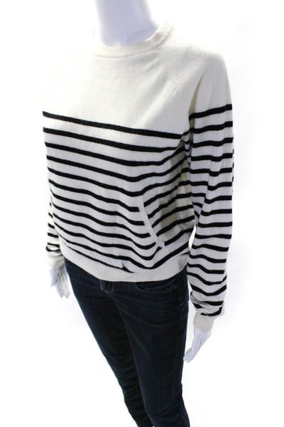 Madeleine Thompson Women's Long Sleeves Pullover Stripe Sweater Size S