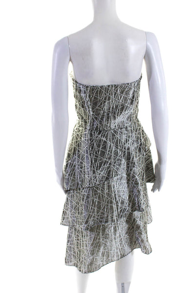 MASON HOSKER Womens Ava Maria Cocktail Dress Silver Size 2 10449855