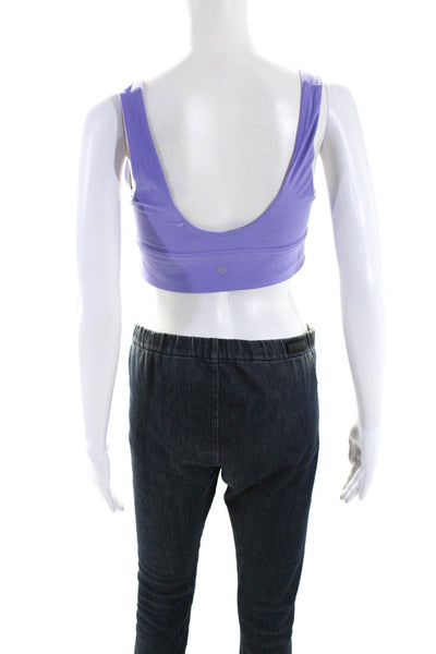 Lululemon Women's V-Neck Sleeveless Athletic Sport Bra Purple Size10