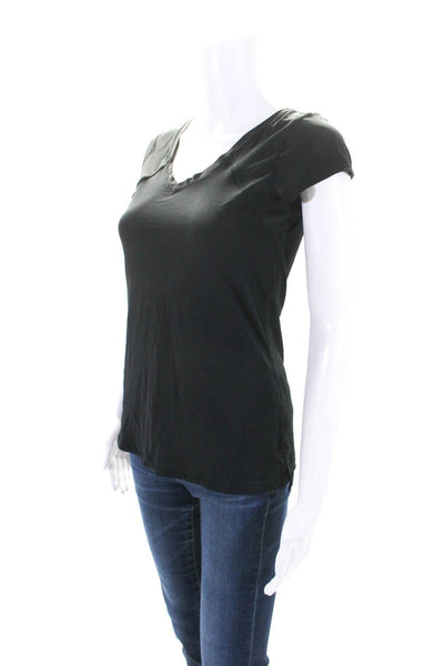 Lululemon Womens Short Sleeve V Neck Athletic Top Tee Shirt Black Size 4