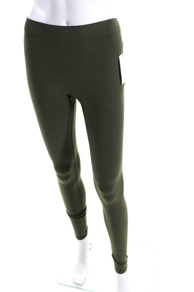 Helmut Lang Women's Pull-On Full Length Legging Olive Green Size XS