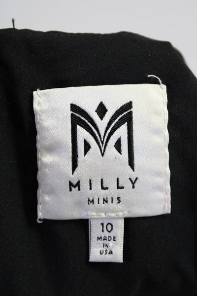 Milly Minis Childrens Girls Cut Out Waist Sleeveless Dress Black Size 10