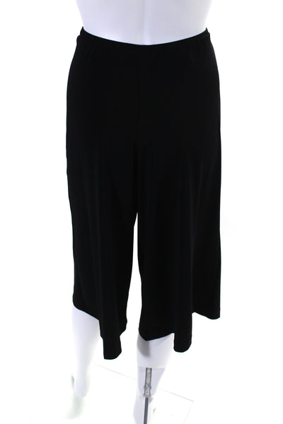 Michael Michael Kors Womens High Rise Wide Leg Pants Black Size Petite Medium