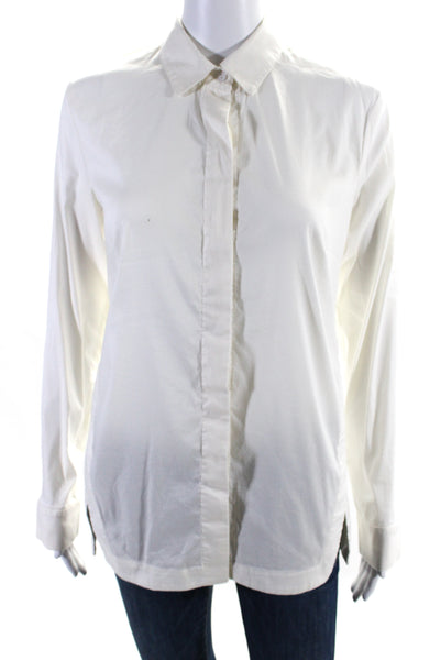 Bailey 44 Women's Long Sleeves Button Down Cotton Shirt White Size M