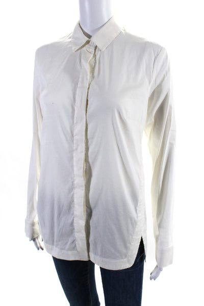 Bailey 44 Women's Long Sleeves Button Down Cotton Shirt White Size M