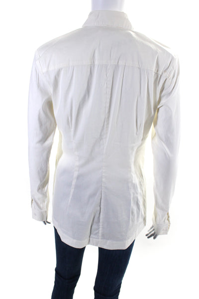 Bailey 44 Women's Long Sleeves Button Down Cotton Shirt White Size M