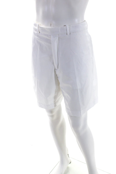 RLX Ralph Lauren Men's Hook Closure Flat Front Dress Short White Size 38