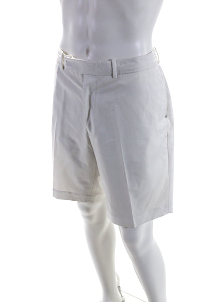 RLX Ralph Lauren Men's Hook Closure Flat Front Dress Shorts White Size 38