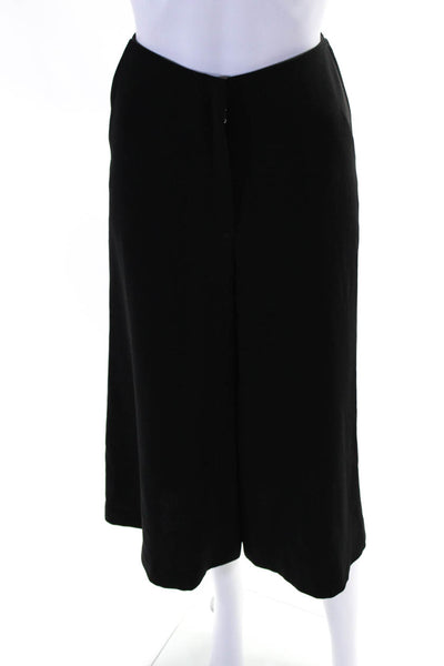 Elizabeth and James Womens Hook & Eye Zipped Wide Leg Dress Pants Black Size 8