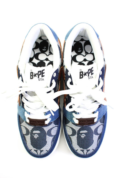 Coach x Bape Patchwork Blue Sneakers Size 9 from eBay Endless Runway