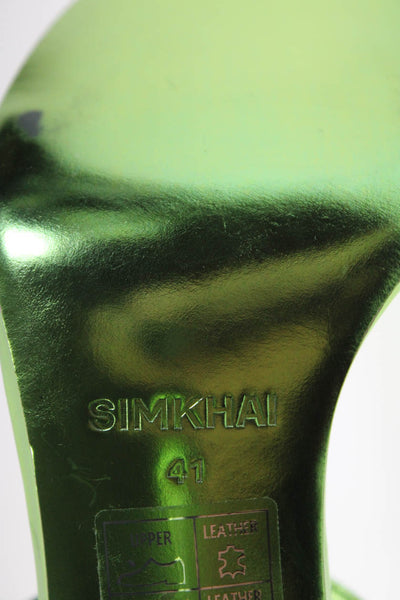 Simkhai Siren Metallic Leather Bombe in Green Aloe Size EUR 41 from eBay Endless