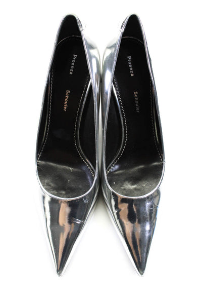 Proenza Schouler Silver Mirror Pointed Toe Pumps Size EUR  38.5 from eBay Endles