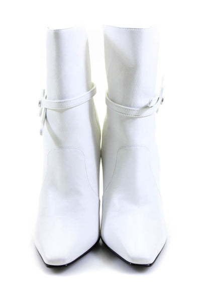 Off-White Leather Zip Tie Booties in White Size 39 from eBay Endless Runway