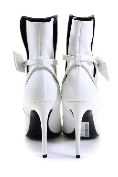 Off-White Leather Zip Tie Booties in White Size 39 from eBay Endless Runway