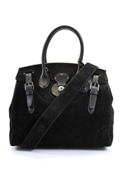 Ralph Lauren Ricky Leather Suede Doctor Bag Handbag Black eBay Endless Runway