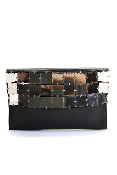 The Row Black Clutch with Silver Mirror Embellishment from eBay Endless Runway