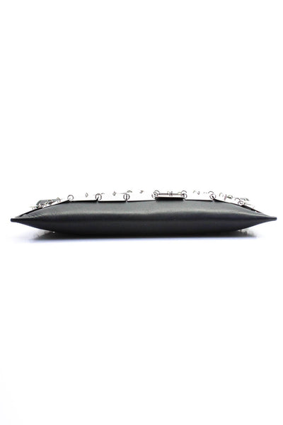 The Row Black Clutch with Silver Mirror Embellishment from eBay Endless Runway