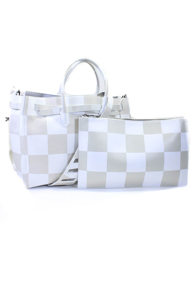 Off-White Virgil Abloh Museum Checkered White Tote from eBay Endless Runway