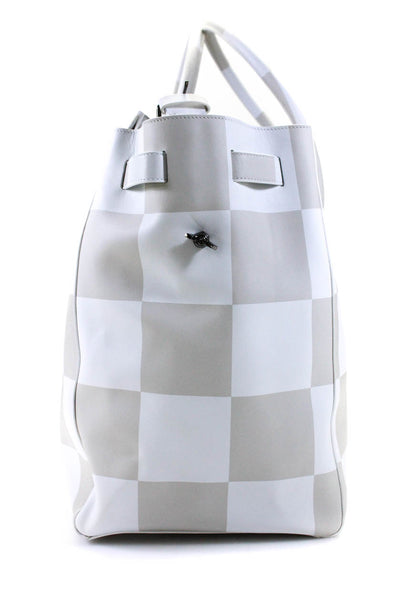 Off-White Virgil Abloh Museum Checkered White Tote from eBay Endless Runway