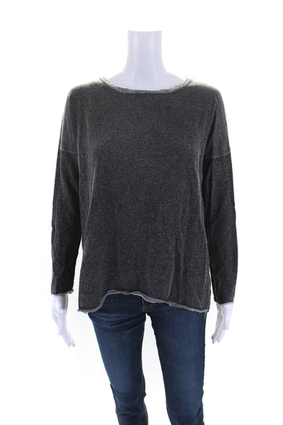 Skull Cashmere Womens Long Sleeves Sweater Gray Cotton Size Extra Small