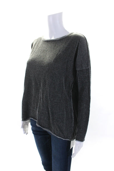 Skull Cashmere Womens Long Sleeves Sweater Gray Cotton Size Extra Small