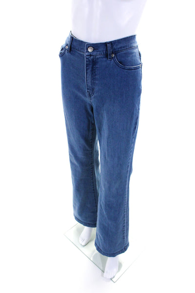 J. Mclaughlin Womens Blue Medium Wash High Rise Flare Leg Jeans Size 6