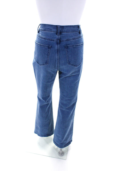 J. Mclaughlin Womens Blue Medium Wash High Rise Flare Leg Jeans Size 6