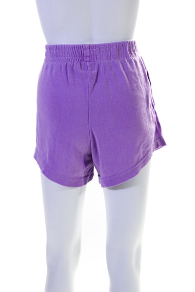 Aviator Nation Women's Elastic Waist Pockets Casual Short Purple Size XS