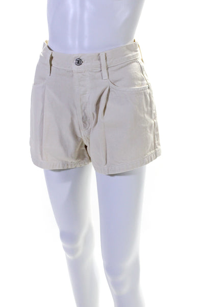 Citizens of Humanity Womens Button Closure Five Pockets Jean Short Beige Size 24