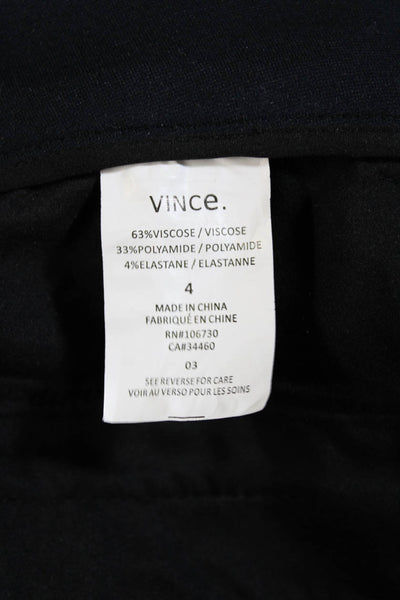 Vince Womens Mid Rise Flat Front Skinny Ponte Dress Pants Navy Blue Size 4