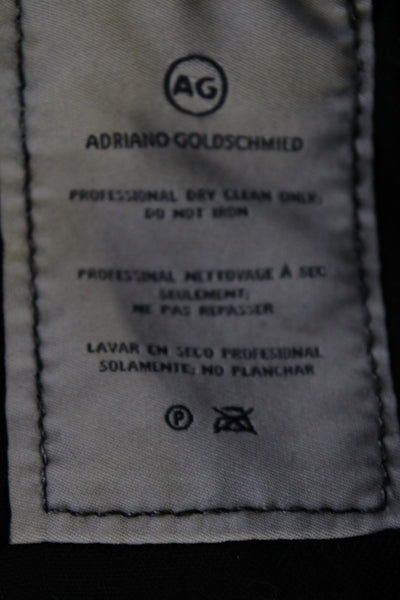 AG Adriano Goldschmied Womens The Legging Buttoned Skinny Pants Black Size EUR30