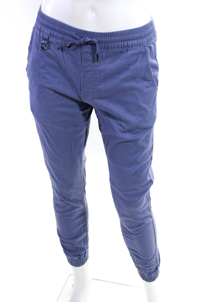 Publish Men's Drawstring Waist Pockets Tapered Leg Jogger Pant Blue Size 32