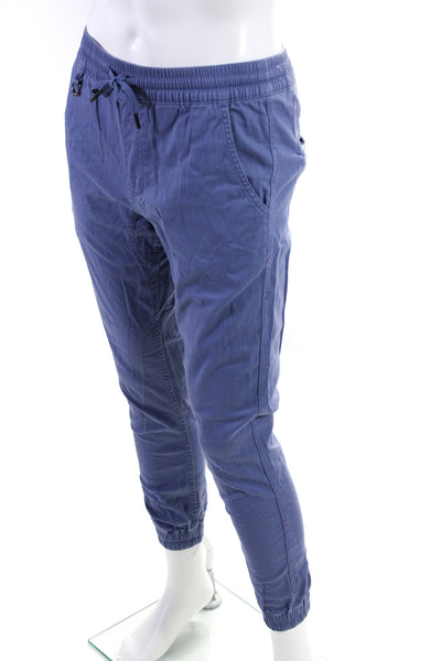 Publish Men's Drawstring Waist Pockets Tapered Leg Jogger Pant Blue Size 32